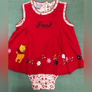 DISNEY GIRLS POOH ROMPER 0/3 MONTH